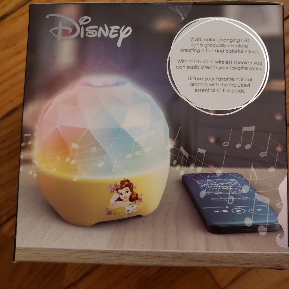 Disney Princess Aroma Diffuser & Bluetooth Wireless Speaker
